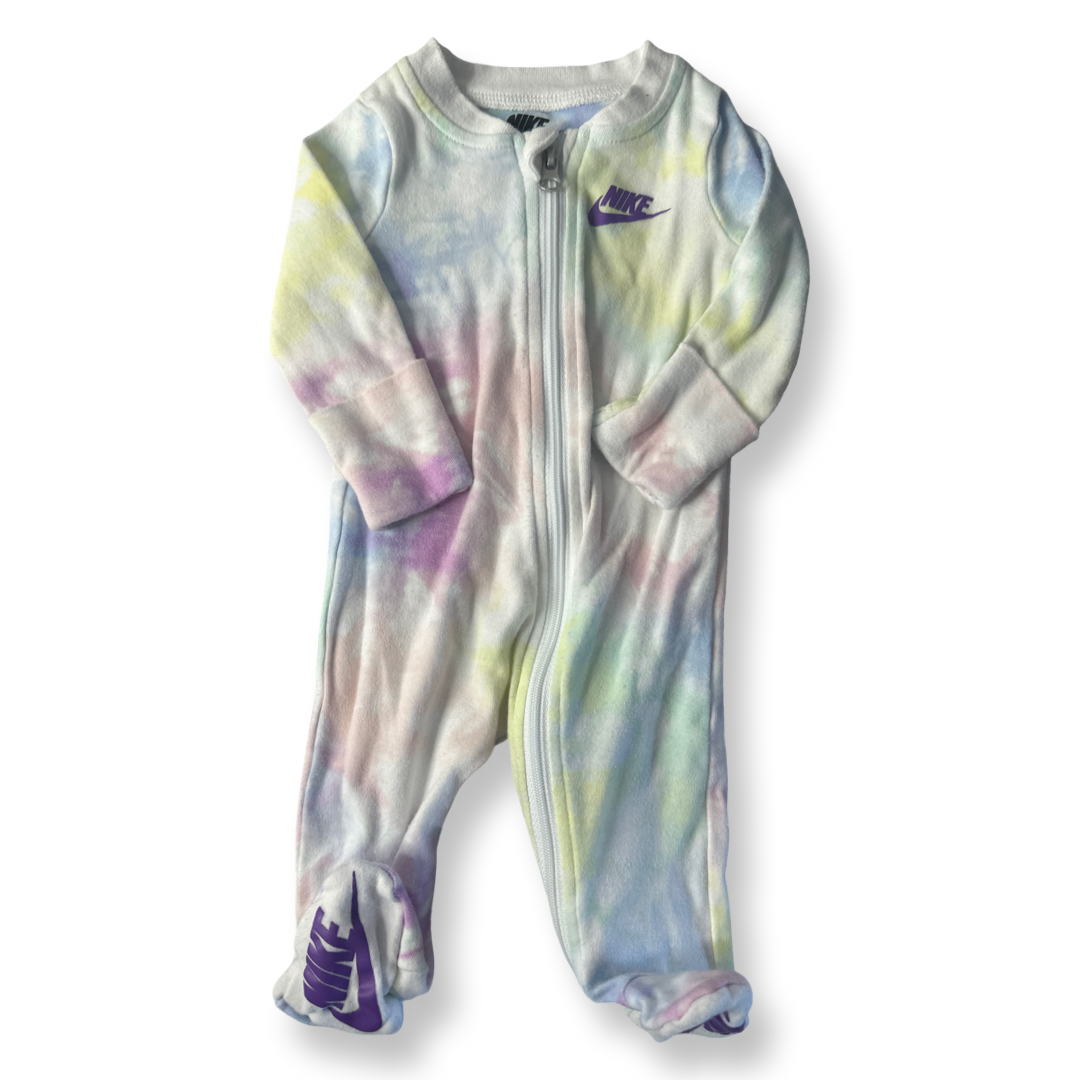 Nike Girls Blue 1-piece footed Pajamas Size: Nike Footed Pajamas Blue
