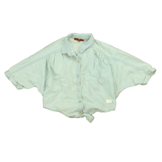7 for all Mankind Girls Blue Blouse Size: 4T Blue