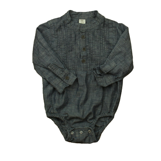 Banana Republic Baby Girls Blue Romper Size: 12-18 Months Blue