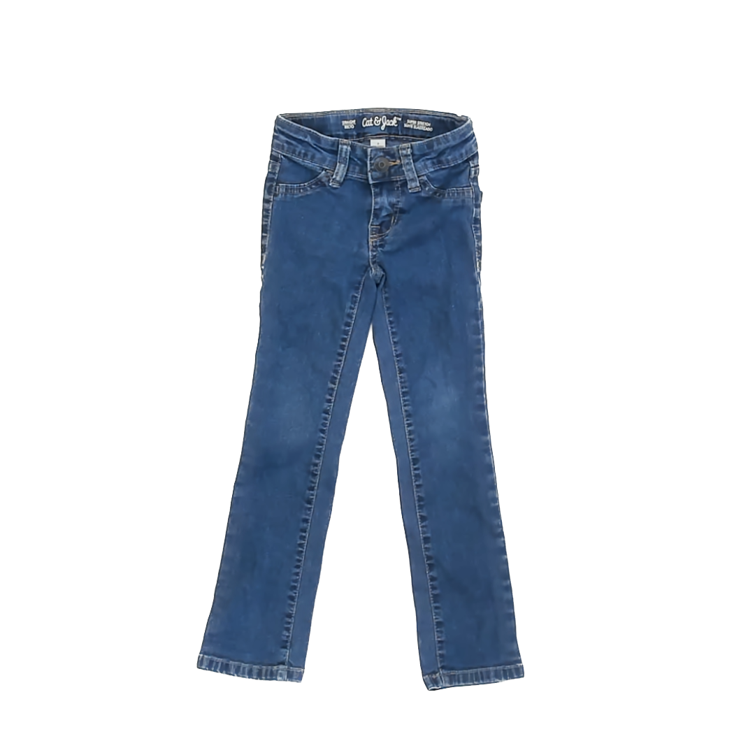 Cat & Jack Girls Blue Jeans Size: 5T Blue