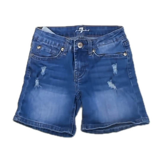 7 for all Mankind Girls Blue Jean Shorts Size: 8 Years Blue