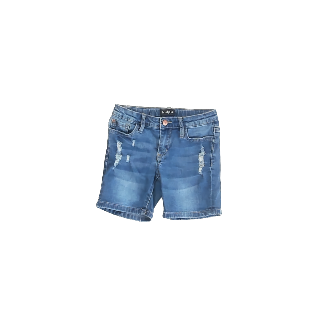 Kidpik Girls Blue Jean Shorts Size: 6 Years Blue