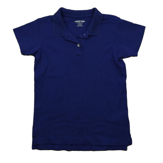 Lands' End Boys Blue Polo Shirt Size: 7-8 Years