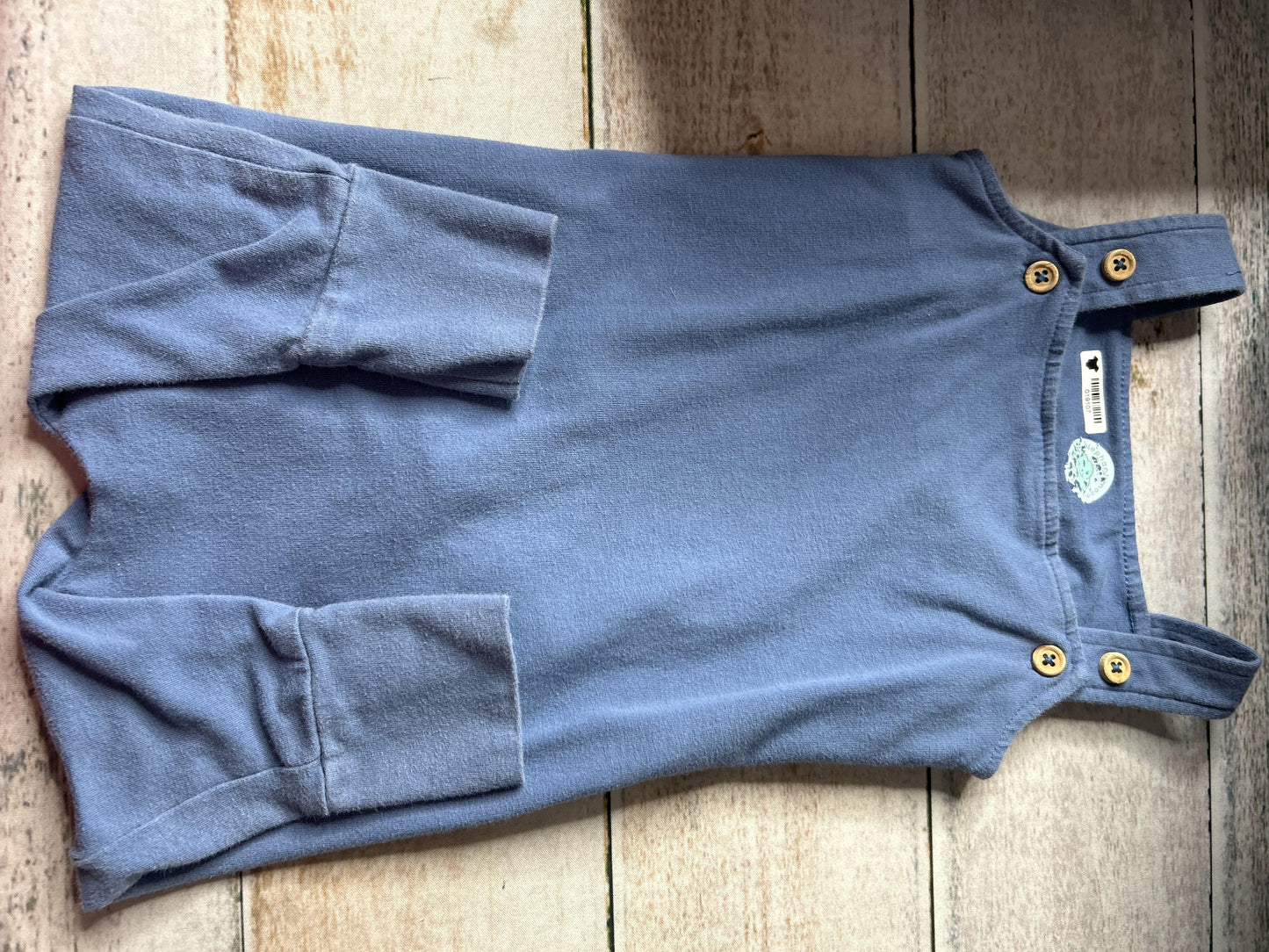 Elephant Moon Boys Blue Overalls Size: 6-12 months Blue