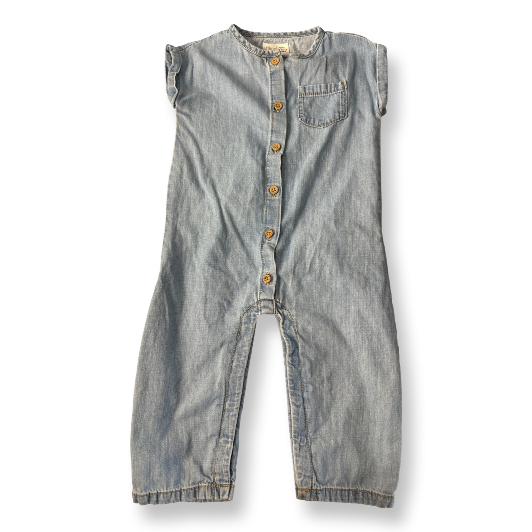 Carter's Unisex Blue Romper Size: Denim Romper Blue