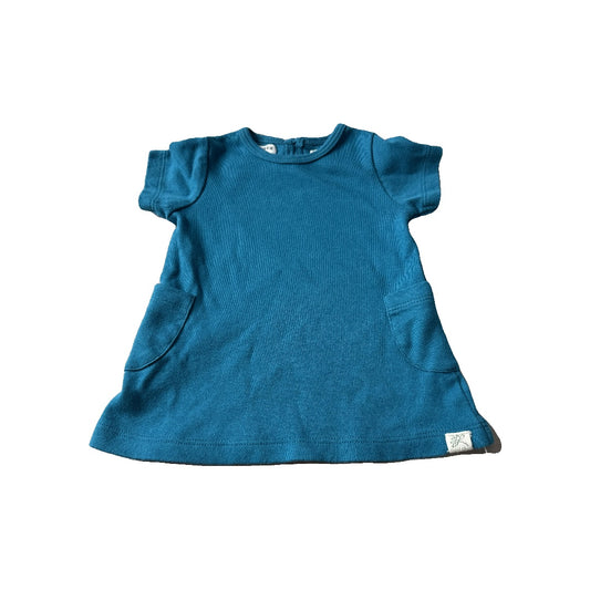Little Lentil Girls Blue Dress Size: 3-6 months Blue