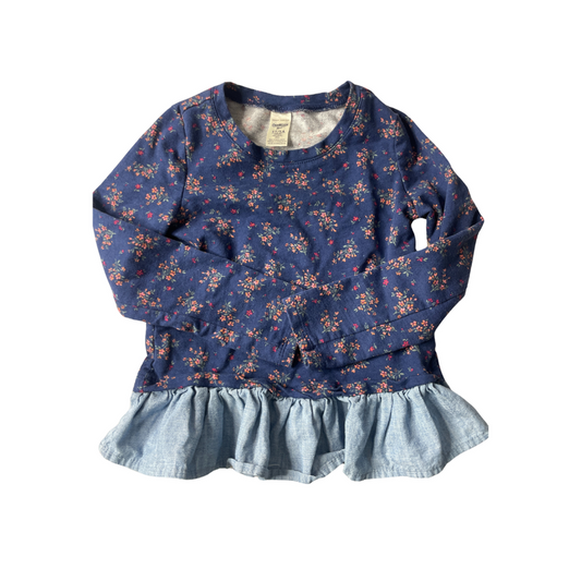 Carters Girls Blue Long Sleeve T-Shirt Size: 5T Blue