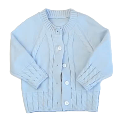 Shein Girls Blue Cardigan Size: 6-9 Months Blue