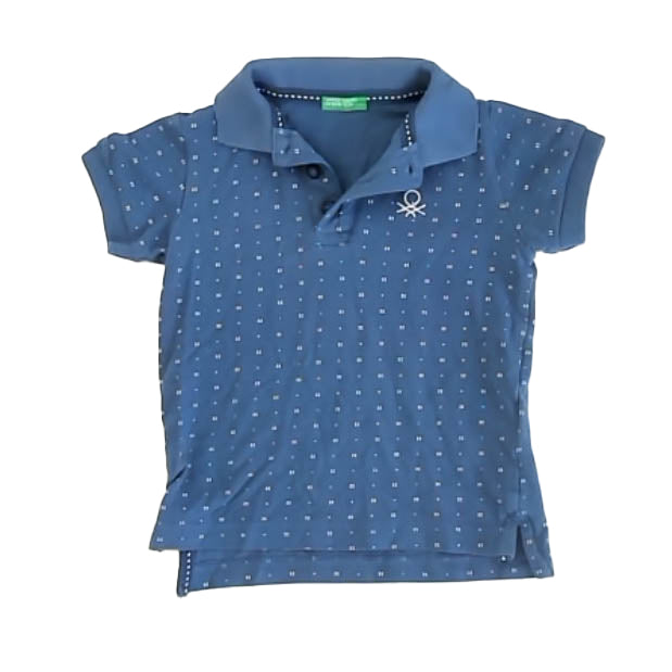 Benetton Boys Blue Polo Shirt Size: 12-24 Months Blue