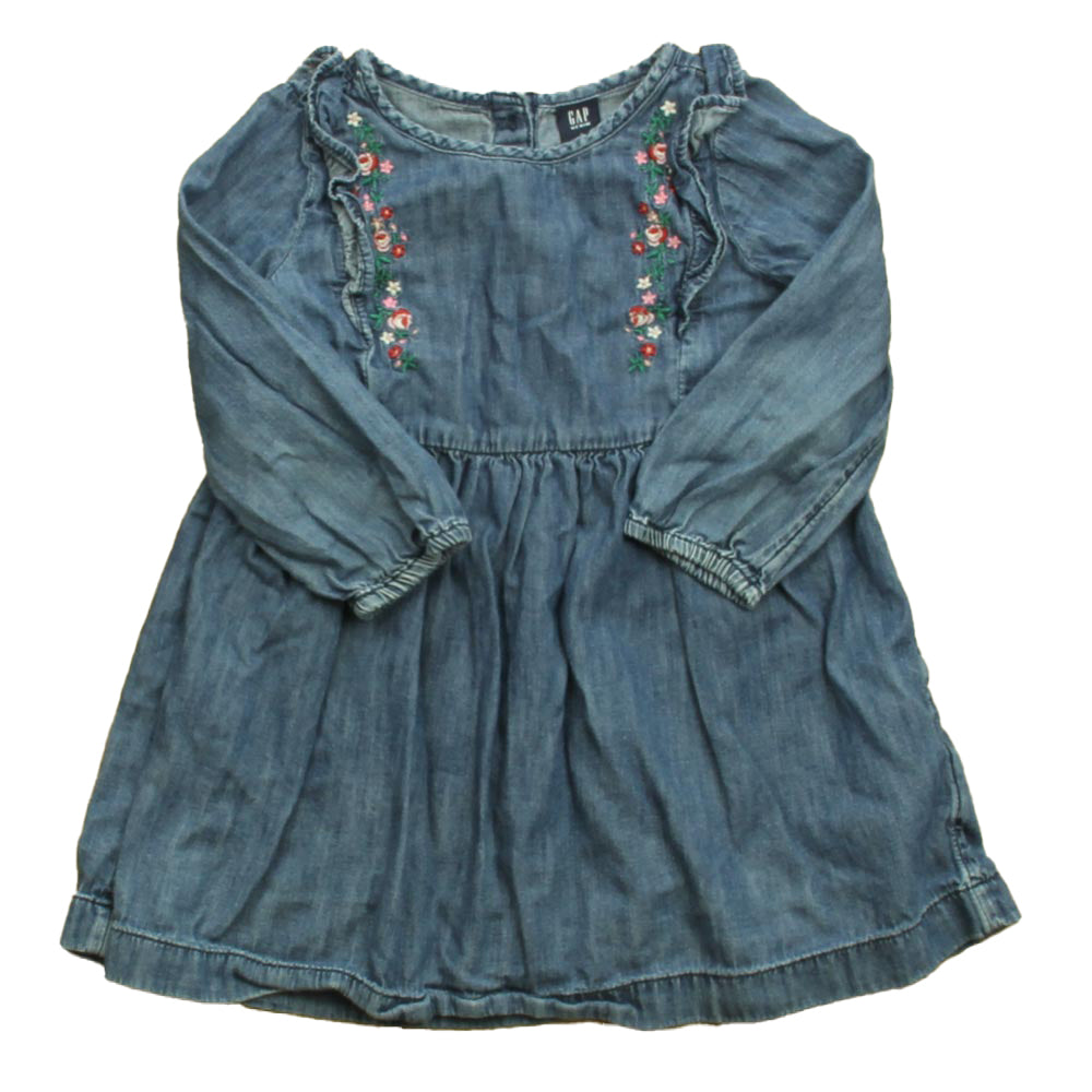 Gap Girls Blue Dress Size: 3T Blue