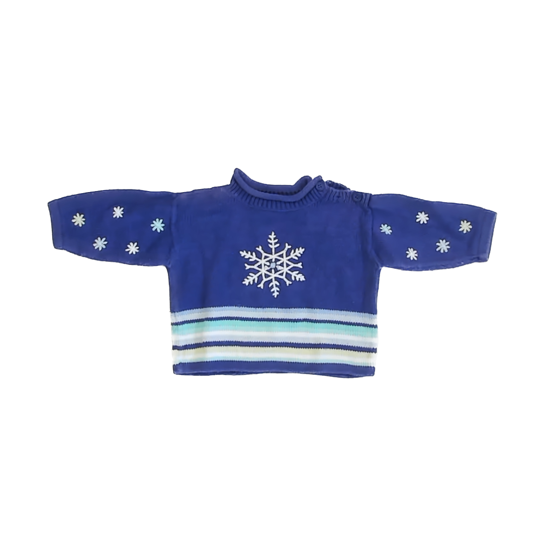 Hanna Andersson Girls Blue Sweater Size: 6-12 Months Blue
