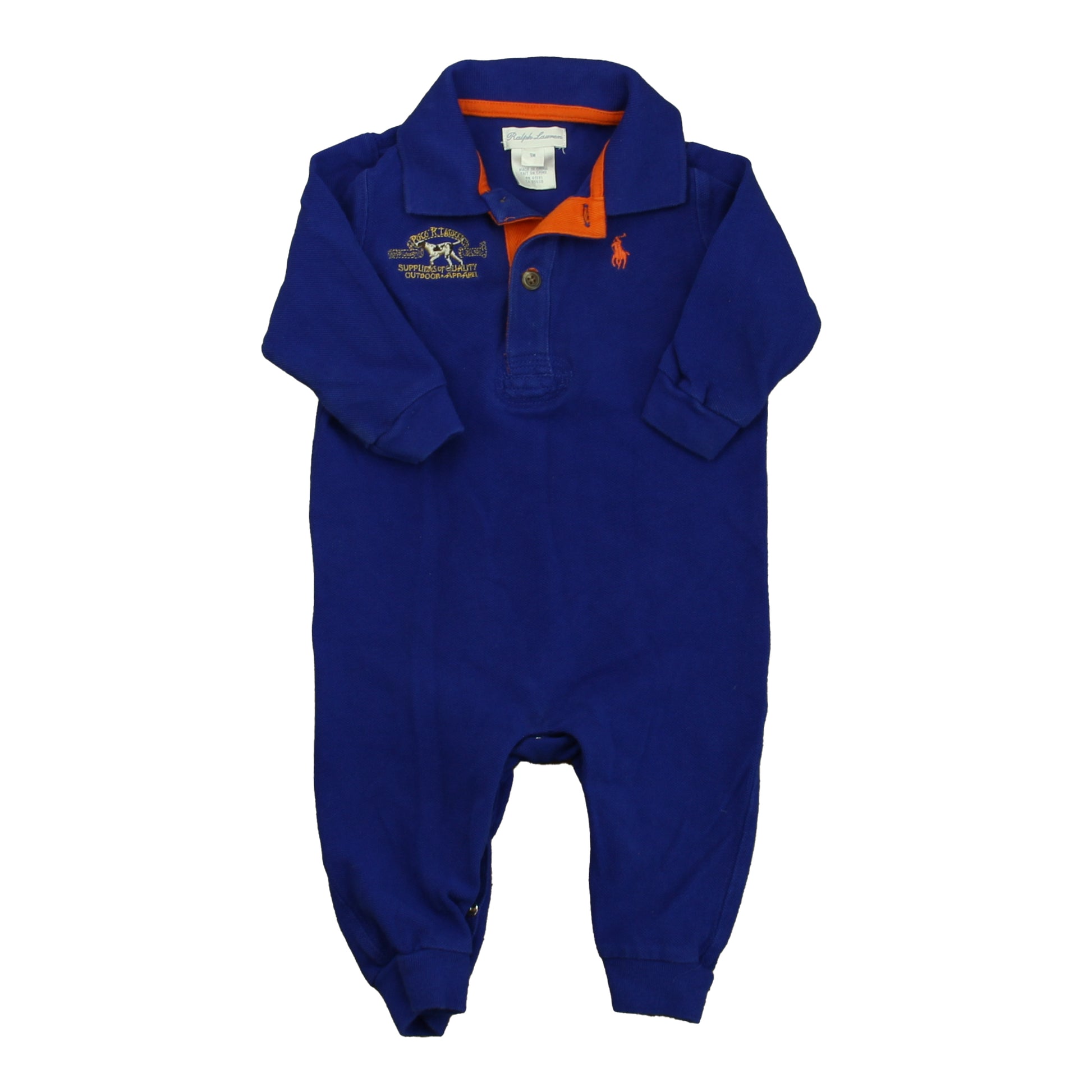 Polo by Ralph Lauren Boys Blue Long Sleeve Outfit Size: 9 Months Blue