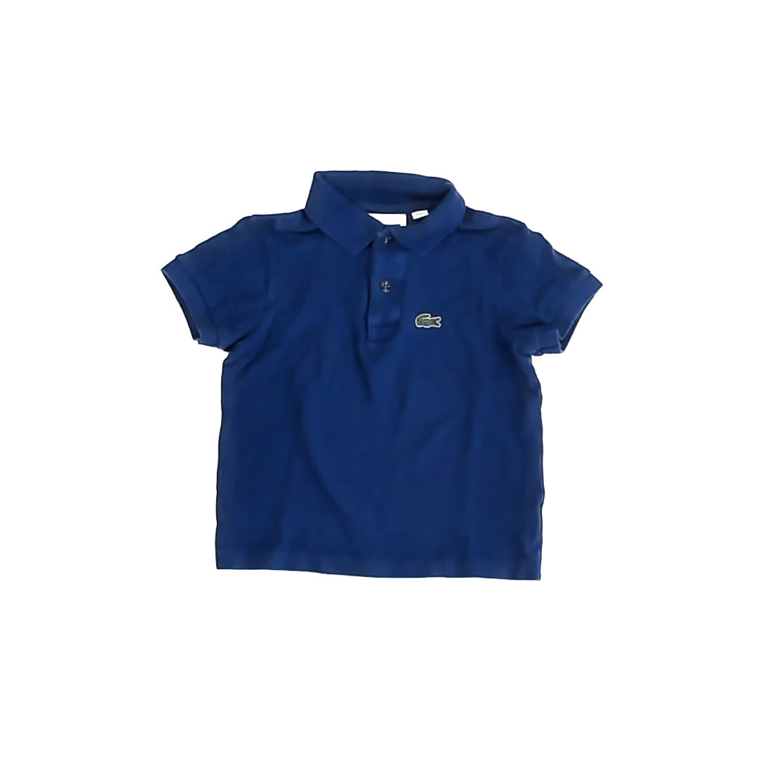 Lacoste Boys Blue Polo Shirt Size: 3T Blue