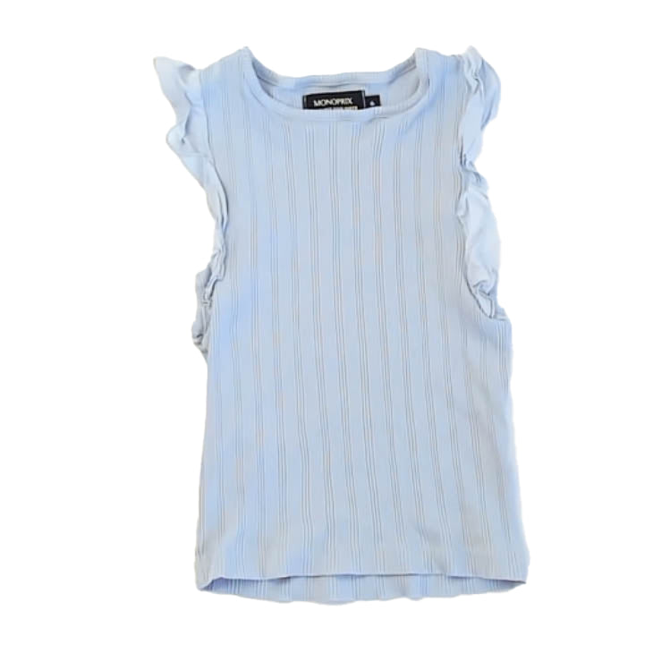 Monoprix Girls Blue Tank Top Size: 6 Years Blue