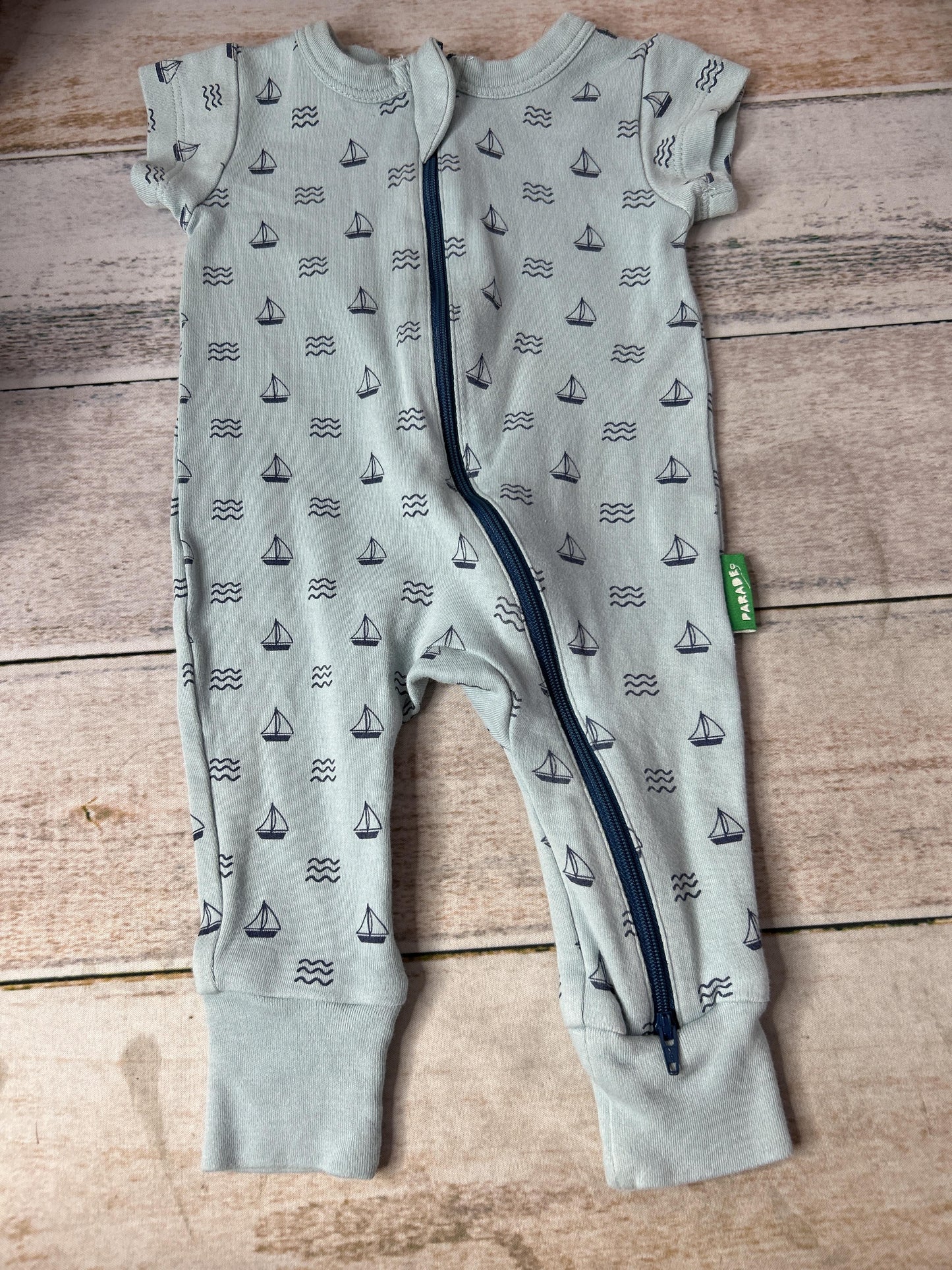 Unisex Blue Romper Size: 3-6 months Blue