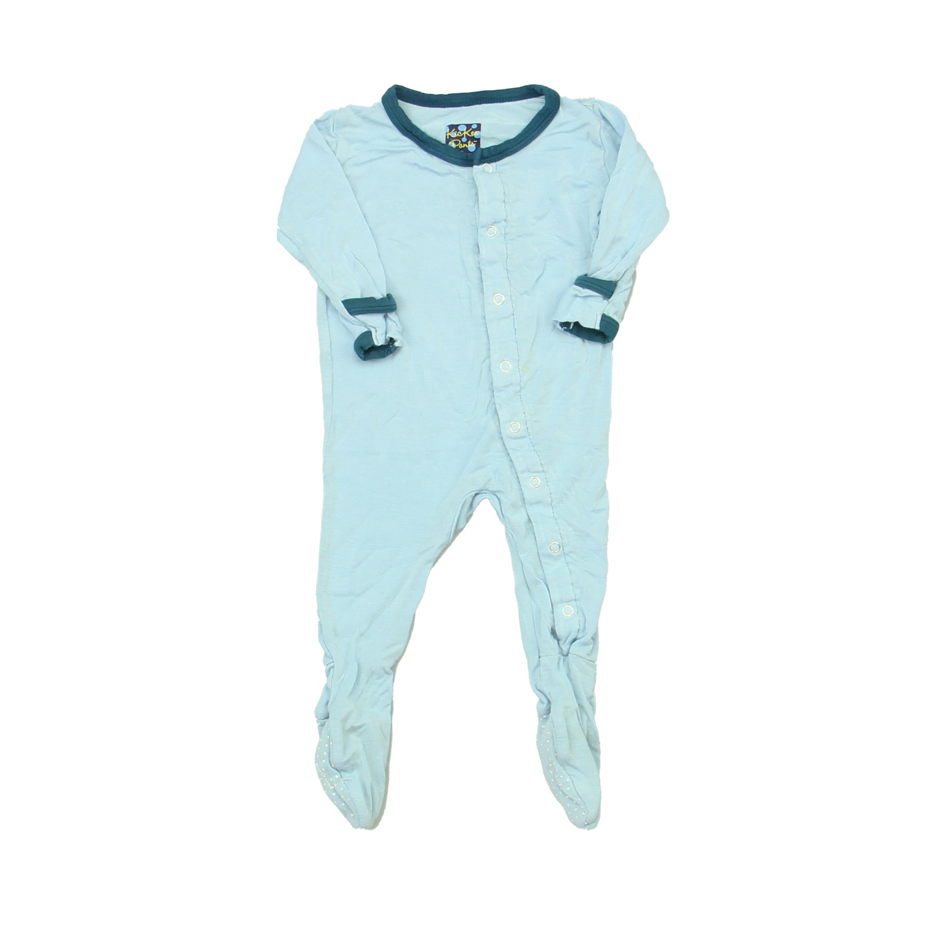 Kickee Pants Boys Blue Long Sleeve Outfit Size: 3-6 Months Blue