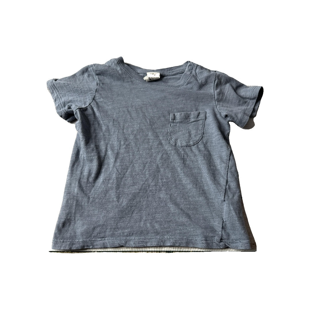 H&M Boys Blue T-Shirt Size: 12-18 months Blue