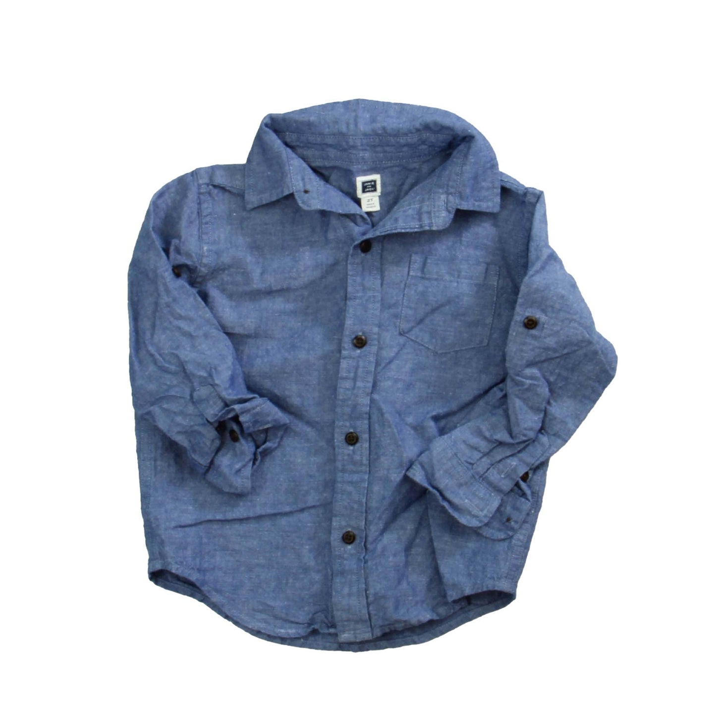 Janie and Jack Boys Blue Button Down Long Sleeve Size: 2T