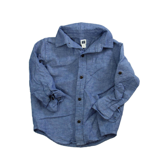 Janie and Jack Boys Blue Button Down Long Sleeve Size: 2T