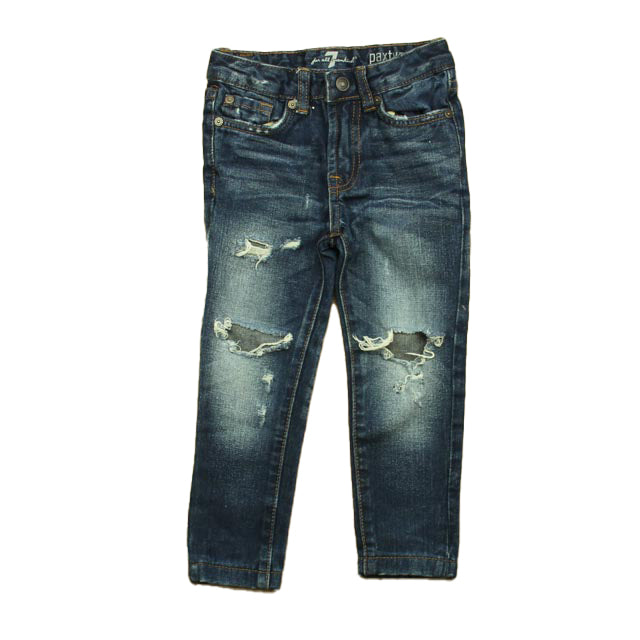 7 for all Mankind Boys Blue Jeans Size: 4T