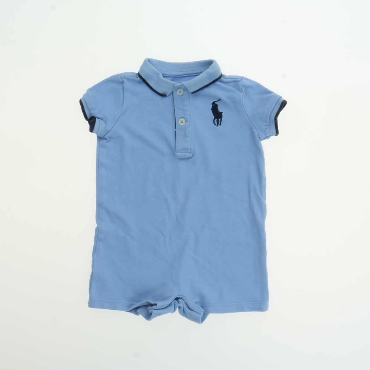 Ralph Lauen Boys Blue Romper Size: 6 Months Blue
