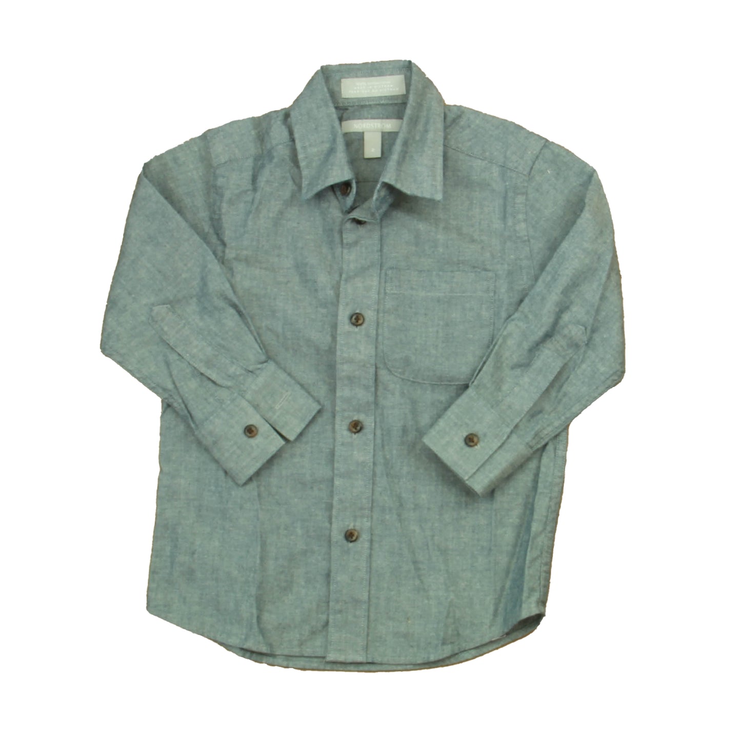 Nordstrom Boys Blue Button Down Short Sleeve Size: 2T Blue