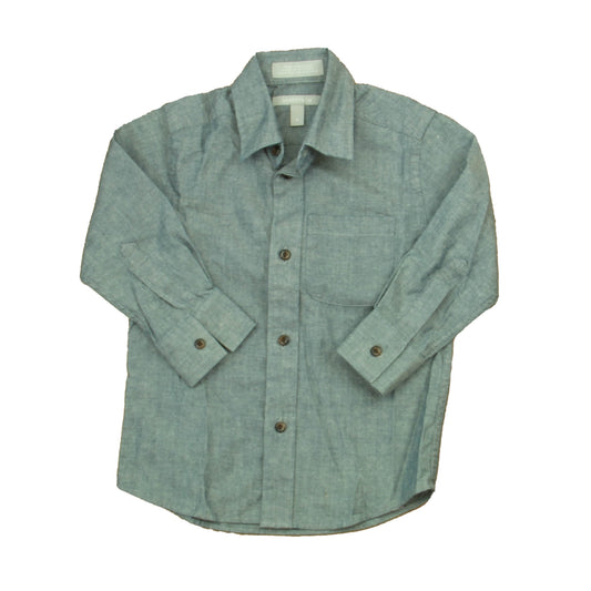 Nordstrom Boys Blue Button Down Short Sleeve Size: 2T Blue