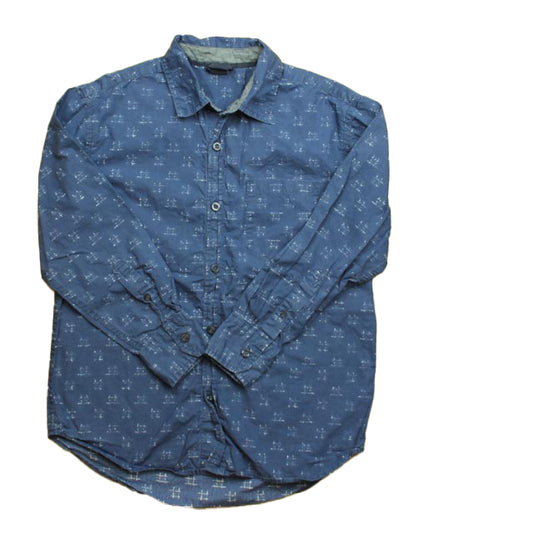 Gap Boys Blue Button Down Long Sleeve Size: 10-12 Years