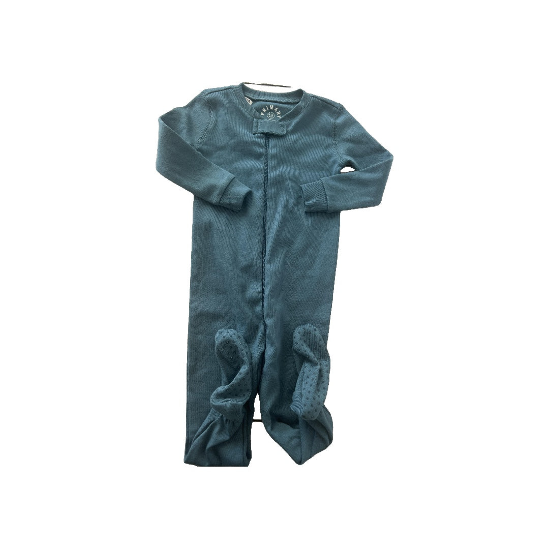 Primary Unisex Blue Pajamas Size: 9-12 Months Blue