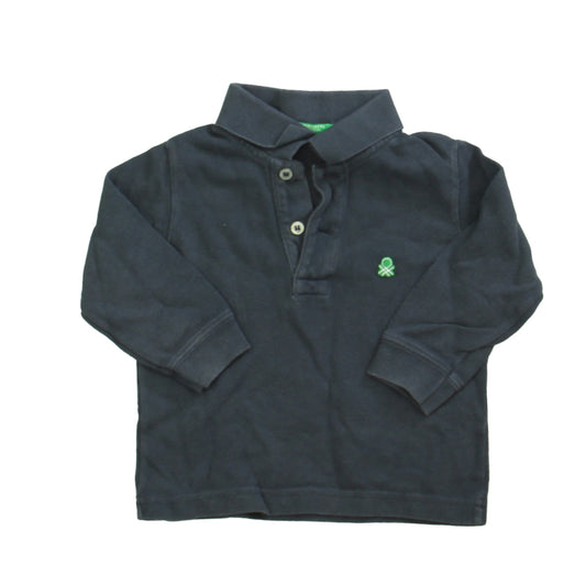 Benetton Boys Blue Rugby Shirt Size: 9 Months Blue