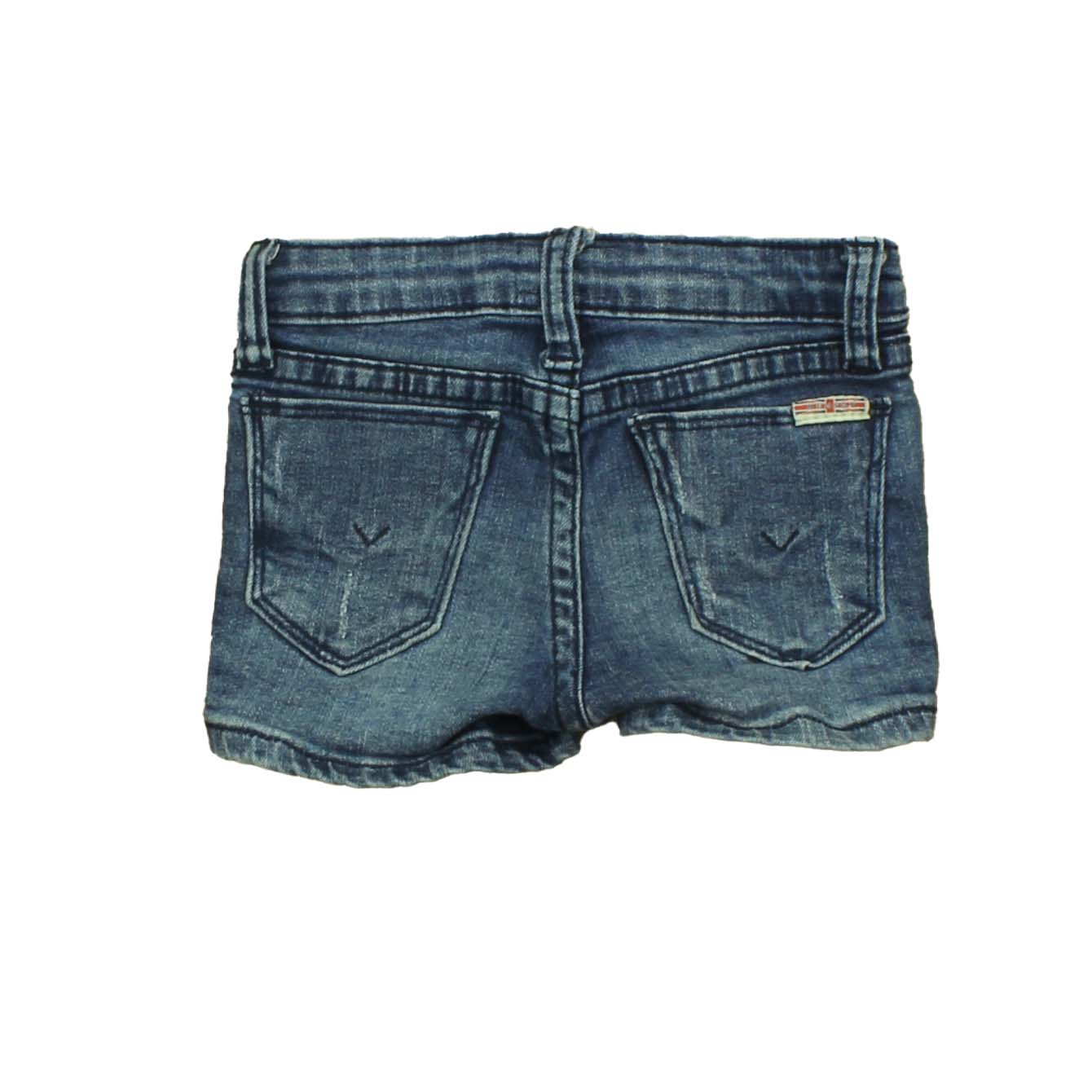 Hudson Girls Blue Jean Shorts Size: 12 Months Blue