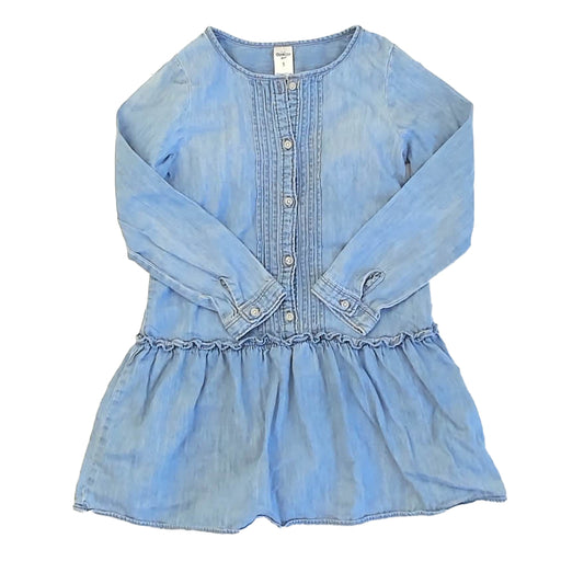 Osh Kosh Girls Blue Dress Size: 5T Blue
