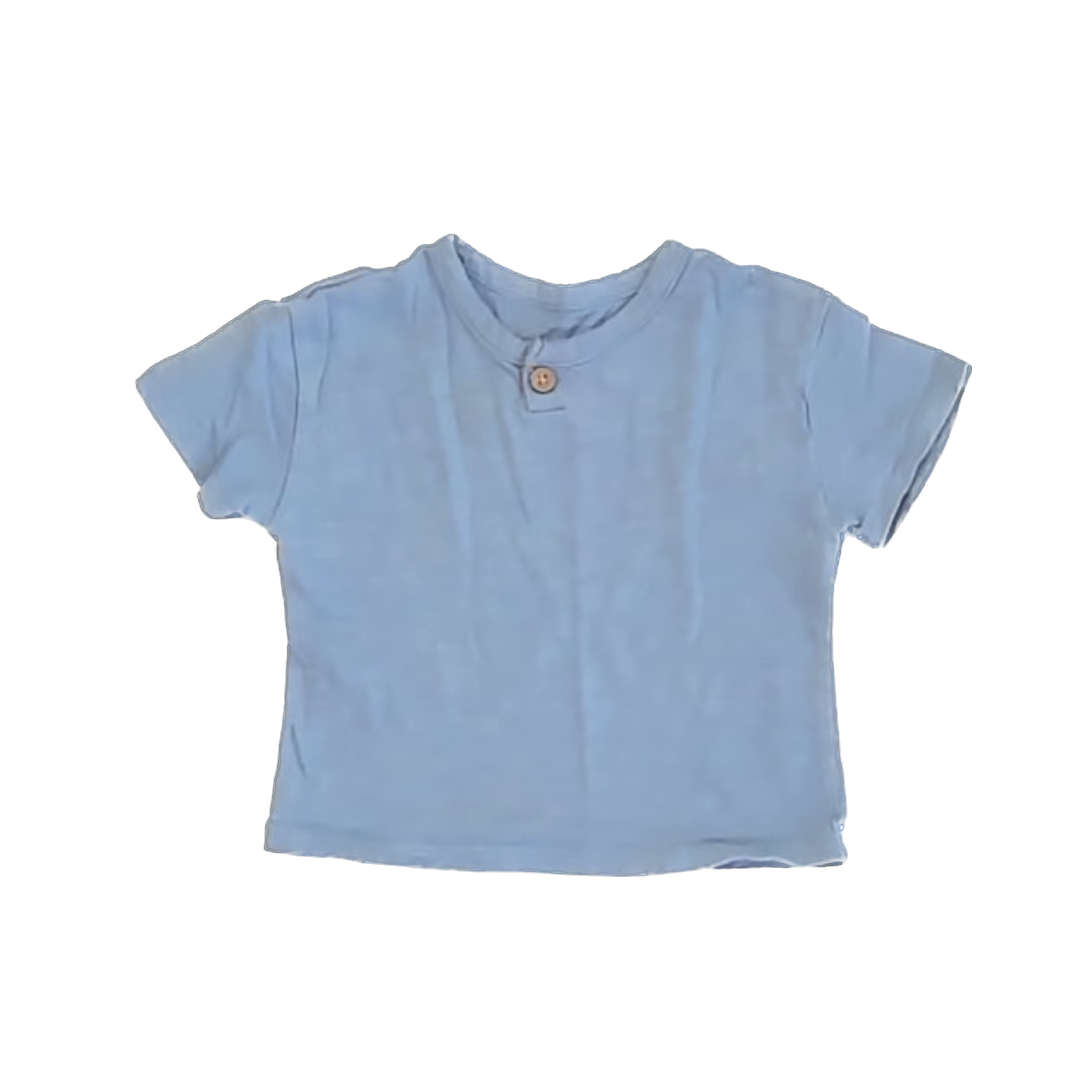 Little Co. Boys Blue T-Shirt Size: 3M Blue