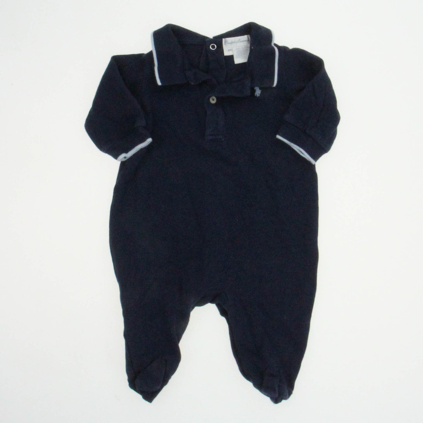 Ralph Lauren Boys Blue Long Sleeve Outfit Size: 6 Months Blue