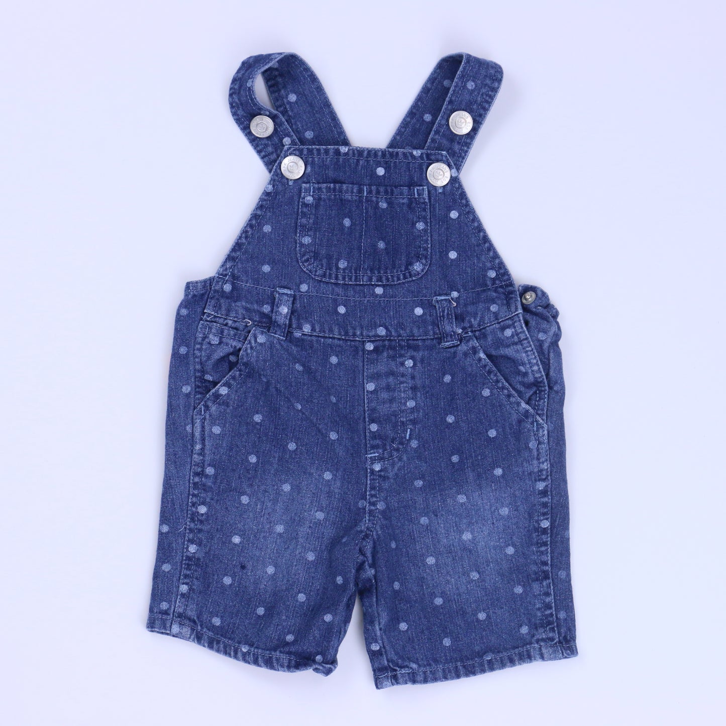EPK Girls Blue Overall Shorts Size: 6 Months Blue