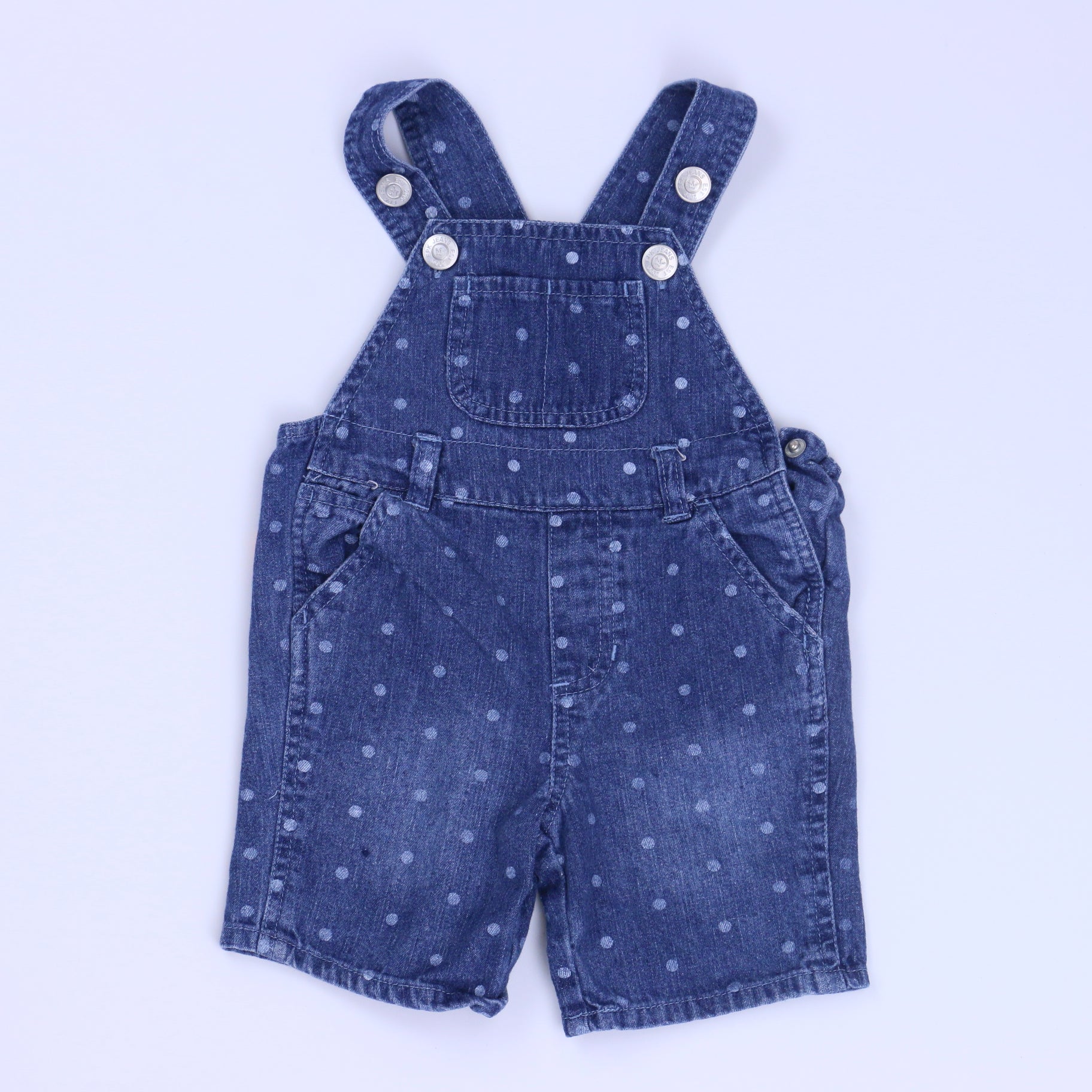 EPK Girls Blue Overall Shorts Size: 6 Months Blue