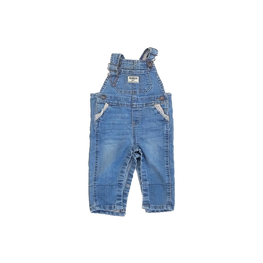 Osh Kosh Girls Blue Overall Shorts Size: 6 Months Blue