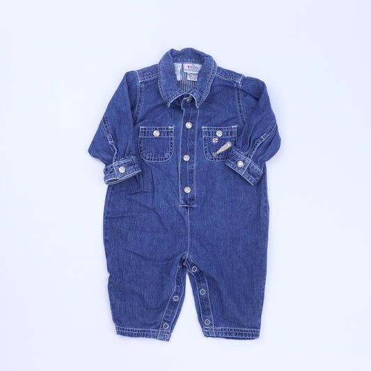Save the Children Boys Blue Long Sleeve Outfit Size: 9 Months Blue