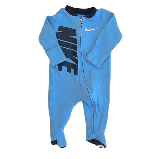 Nike Boys Blue 1-piece footed Pajamas Size: 3 Months Blue