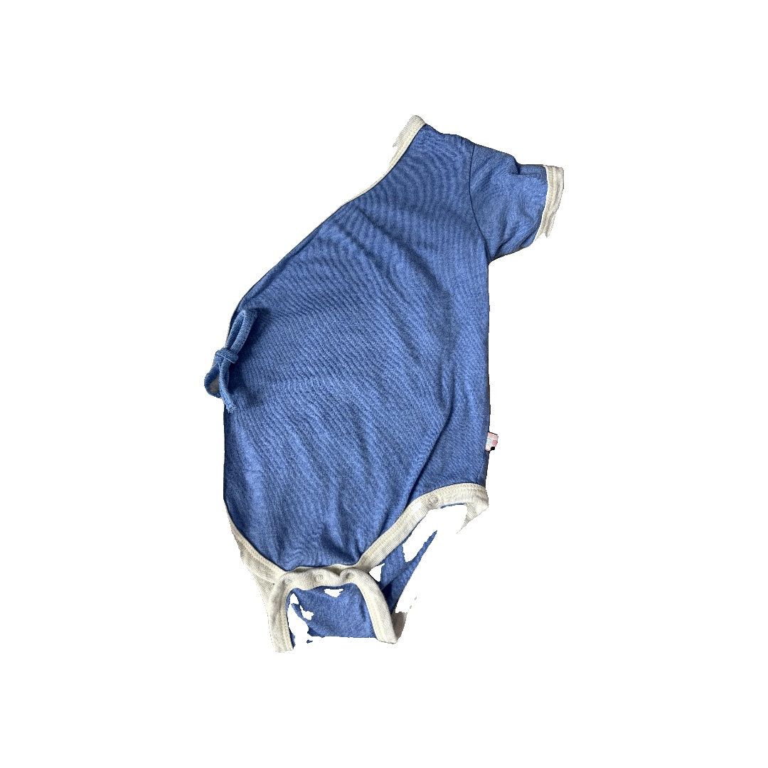 Babysoy Boys Blue Onesie Size: 6-12 months Blue