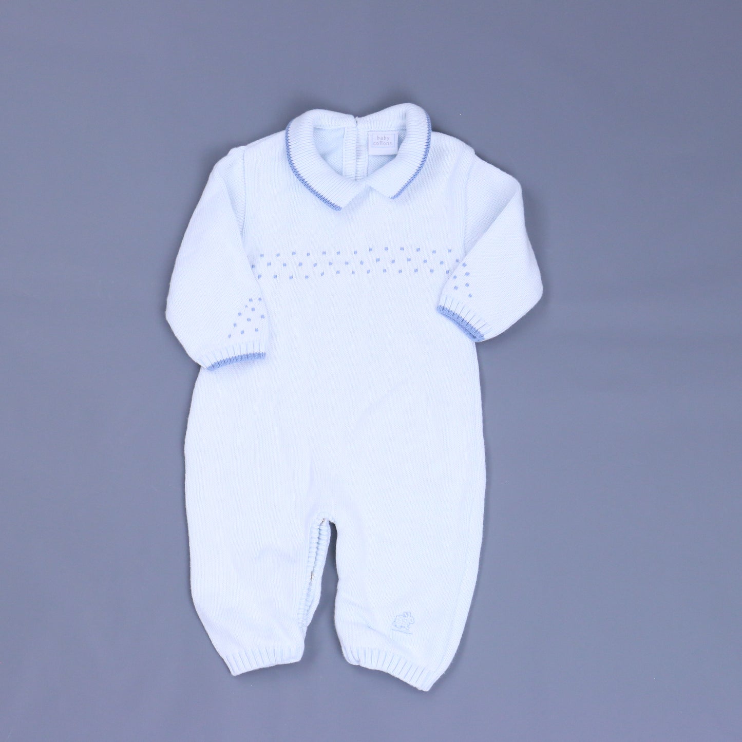 Baby Cottons Boys Blue Long Sleeve Outfit Size: 6 Months Blue