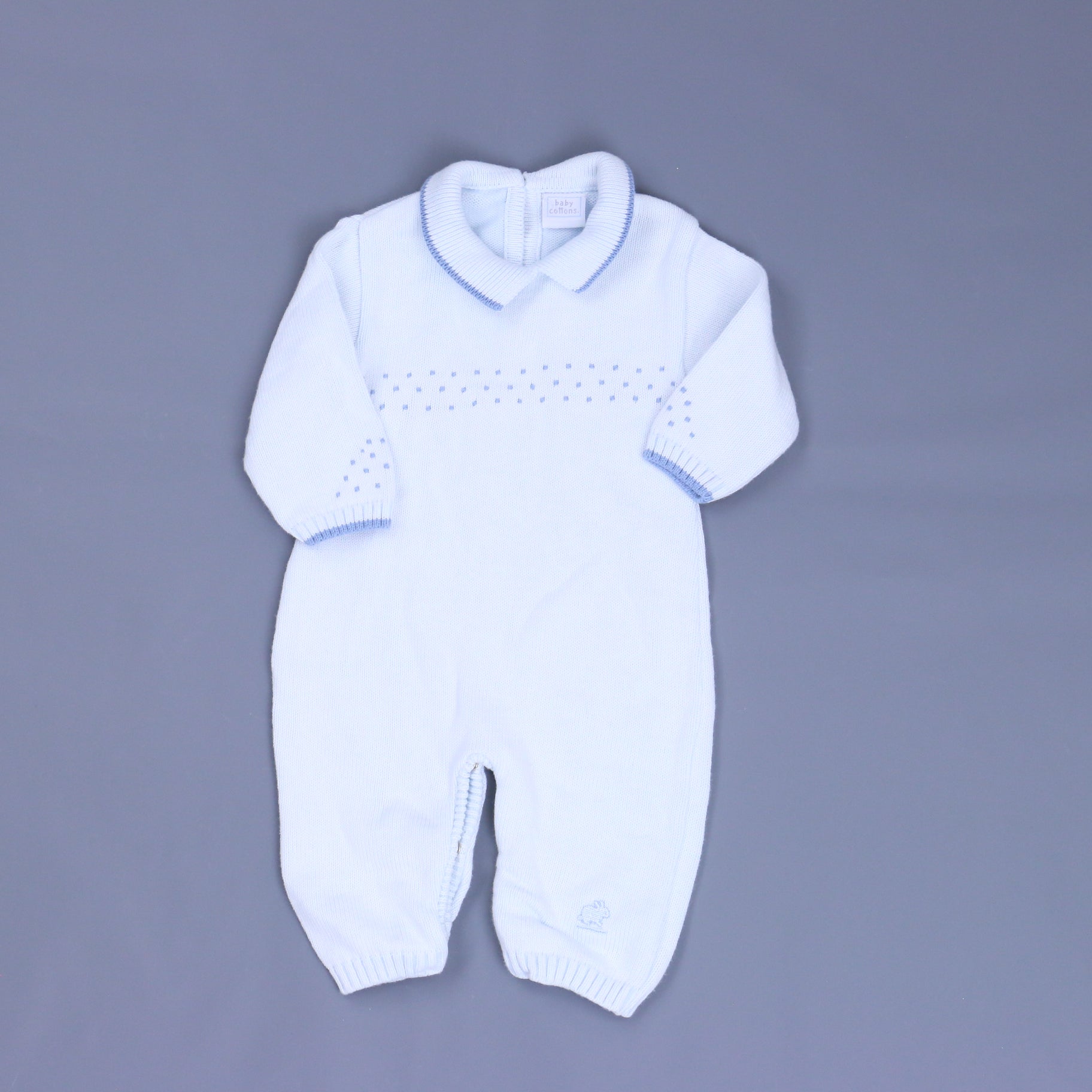 Baby Cottons Boys Blue Long Sleeve Outfit Size: 6 Months Blue