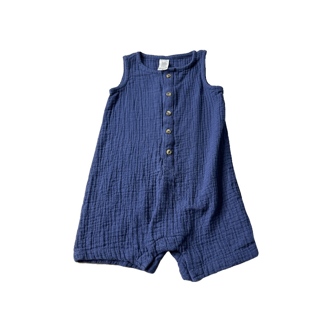 Carters Unisex Blue Romper Size: 18 months Blue