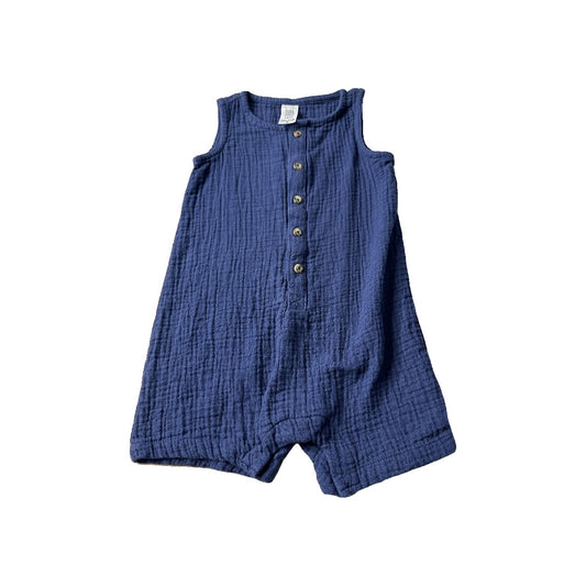 Carters Unisex Blue Romper Size: 18 months Blue