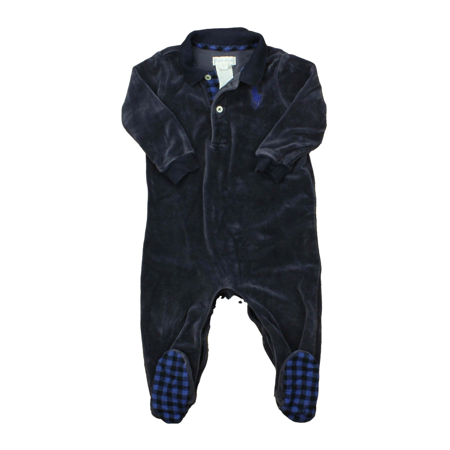 Ralph Lauren Boys Blue Long Sleeve Outfit Size: 9 Months Blue