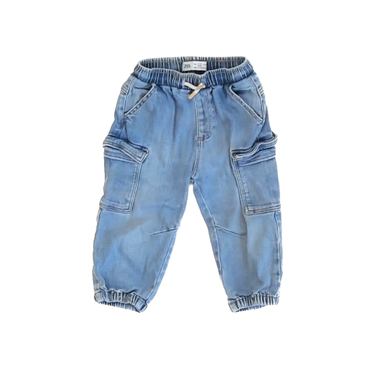 Zara Boys Blue Jeans Size: 18 Months Blue