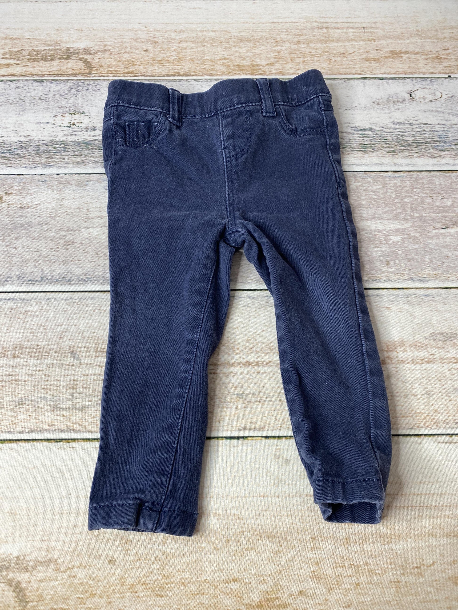 Primary Unisex Blue Jeans Size: 9-12 Months Blue