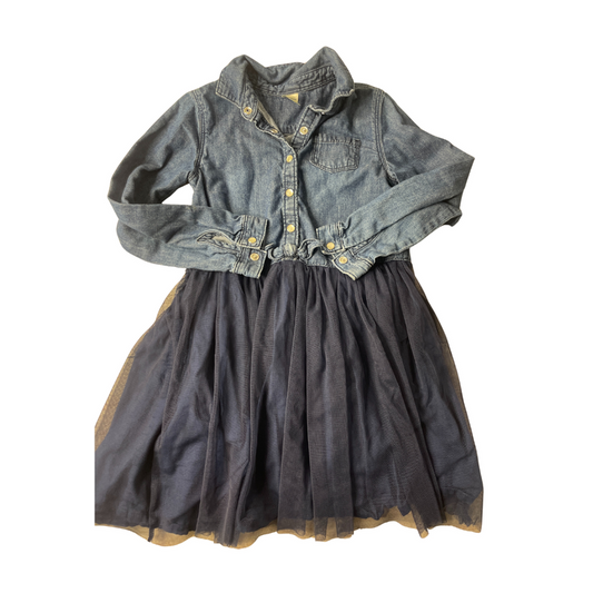 Carters Girls Blue Dress Size: 5T Blue