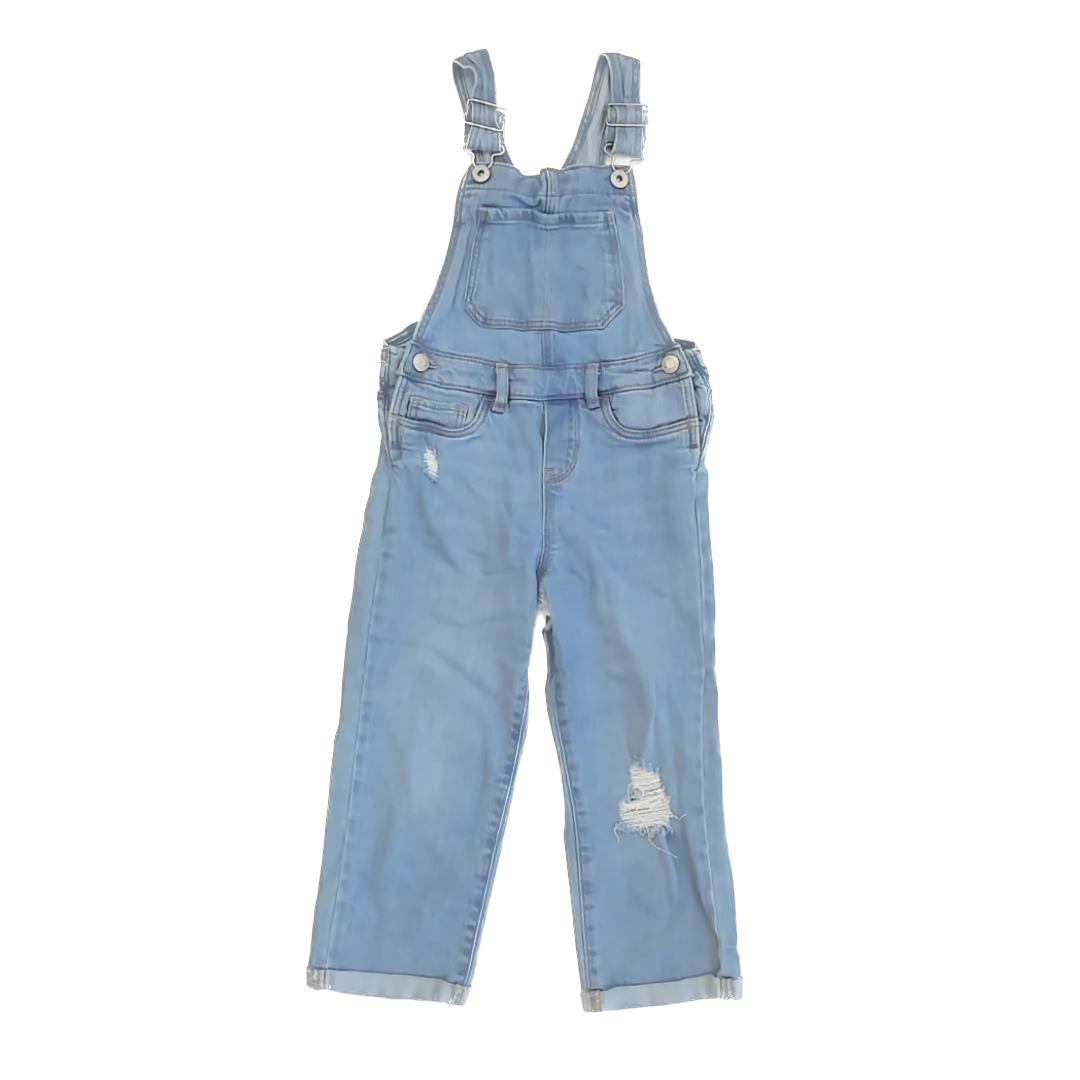 Osh Kosh Girls Blue Overall Shorts Size: 5T Blue