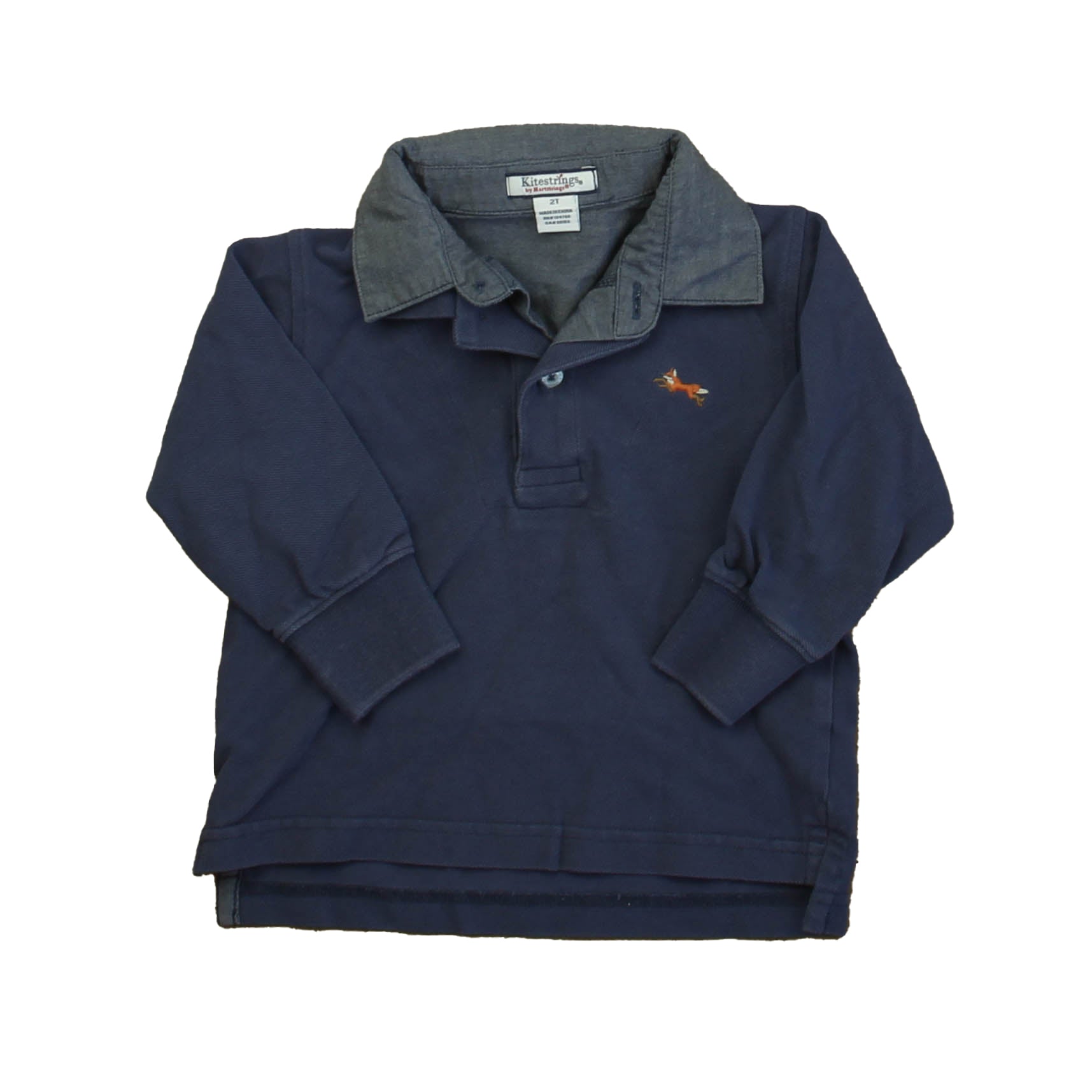 Kitestrings Boys Blue Rugby Shirt Size: 2T Blue